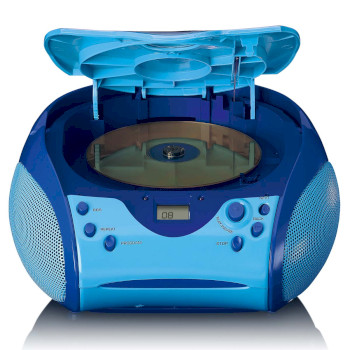 SCD-24BU KIDS Boombox met cd-speler fm-radio en stickers blauw Product foto